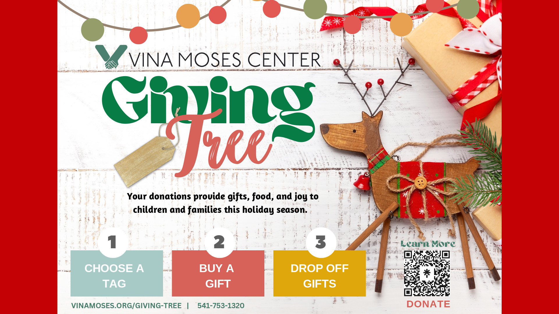 ad for Vina Moses Digital Giving Tree